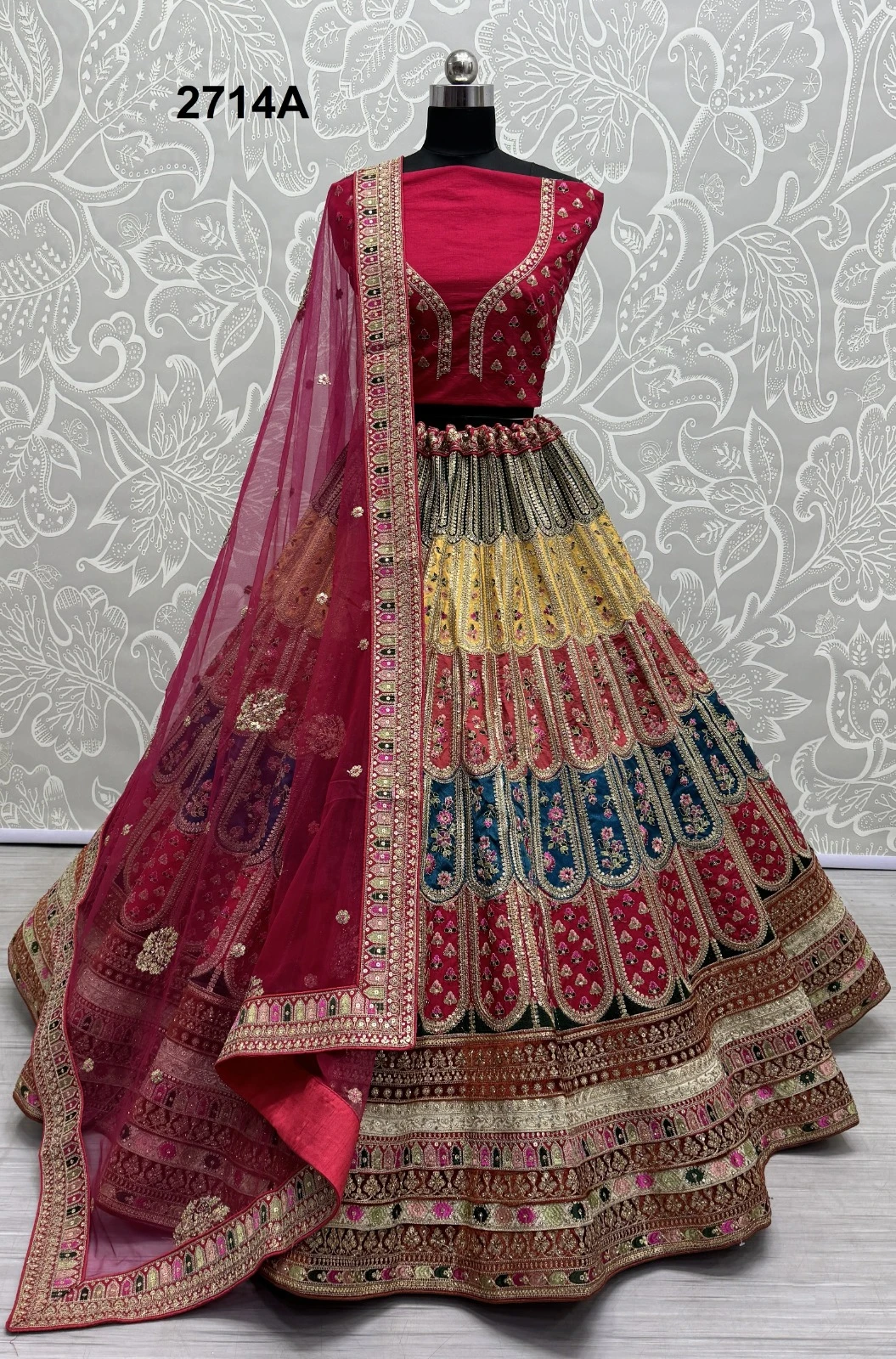 Anjani Art 2714A & 2714B Silk Wholesale Lehenga Catalog — Wholesale Lehenga, MPA wholesale from Surat — Photo 3